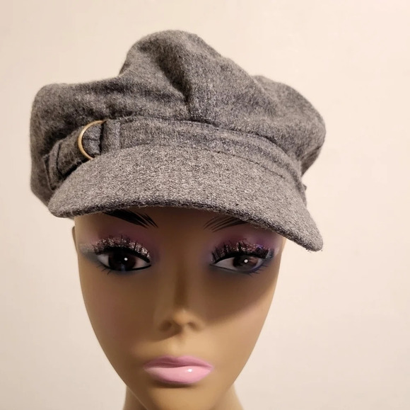 Women's Grey Cabbie Hat - Picture 5 of 7